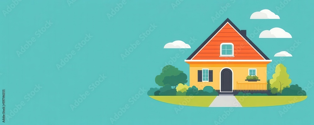 Naklejka premium Bold highlights flat design top view elegant theme cartoon drawing Complementary Color Scheme