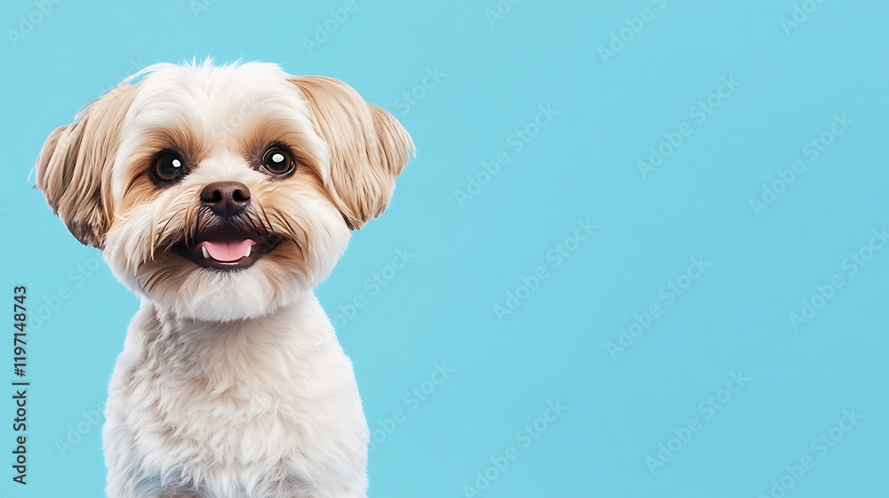 Youthful dog with a charming smile and captivating eyes, Charming Youthful Shih Tzu with a Bright Smile Youthful dog with a charming smile and captivating eyes, Charming Youthful Shih Tzu with a Bright Smile