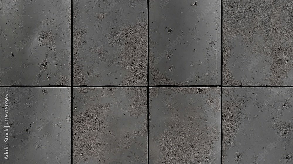 Dark gray concrete wall tiles creating modern geometric pattern Dark gray concrete wall tiles creating modern geometric pattern