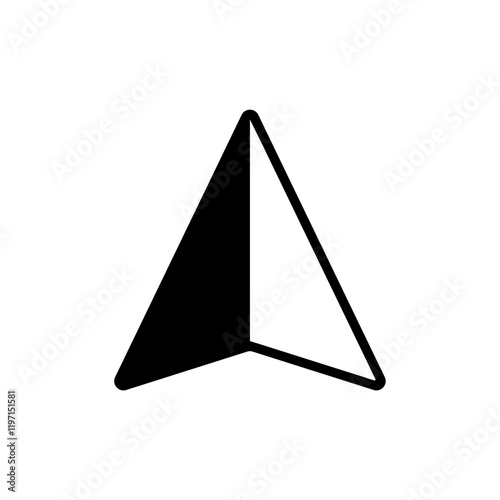compass direction icon or compass direction symbol on transparent background