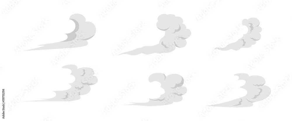 smoke run speed cartoon comic effect 