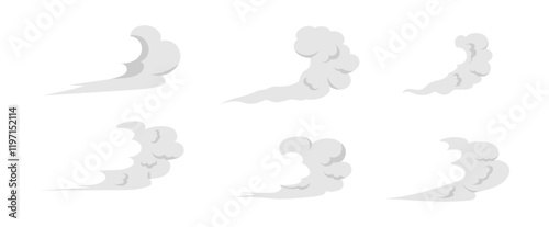 smoke run speed cartoon comic effect 