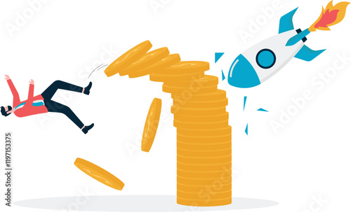 Social media illustration, business concept, web design

