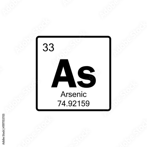 periodic table Arsenic line icon