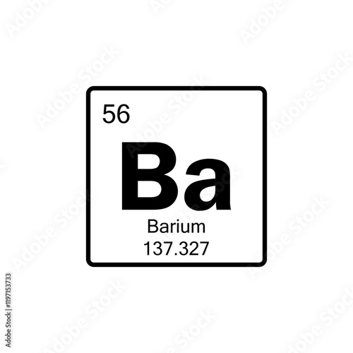periodic table Barium line icon Free Download periodic table Barium line icon - GFXLoad