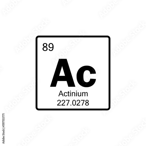 periodic table Actinium line icon