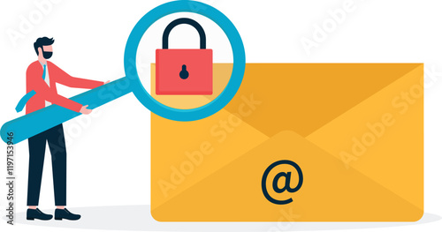 Social media illustration, business concept, web design

