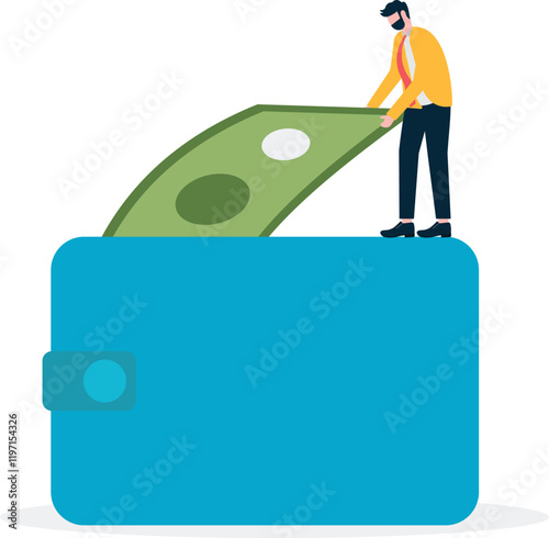 Social media illustration, business concept, web design

