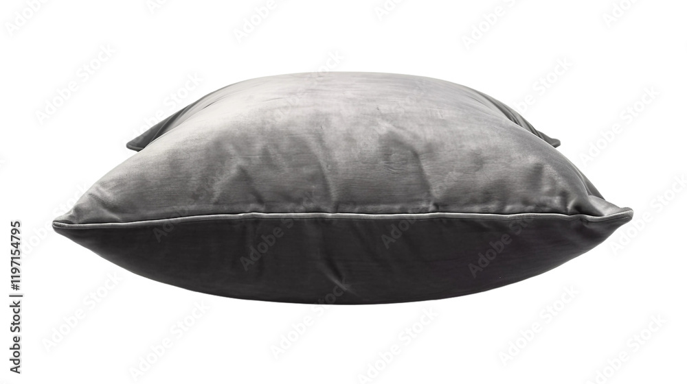 Sleek Charcoal Pillow on transparent background PNG. Sleek Charcoal Pillow on transparent background PNG.