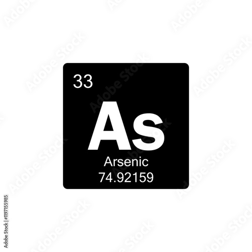 periodic table Arsenic glyph icon