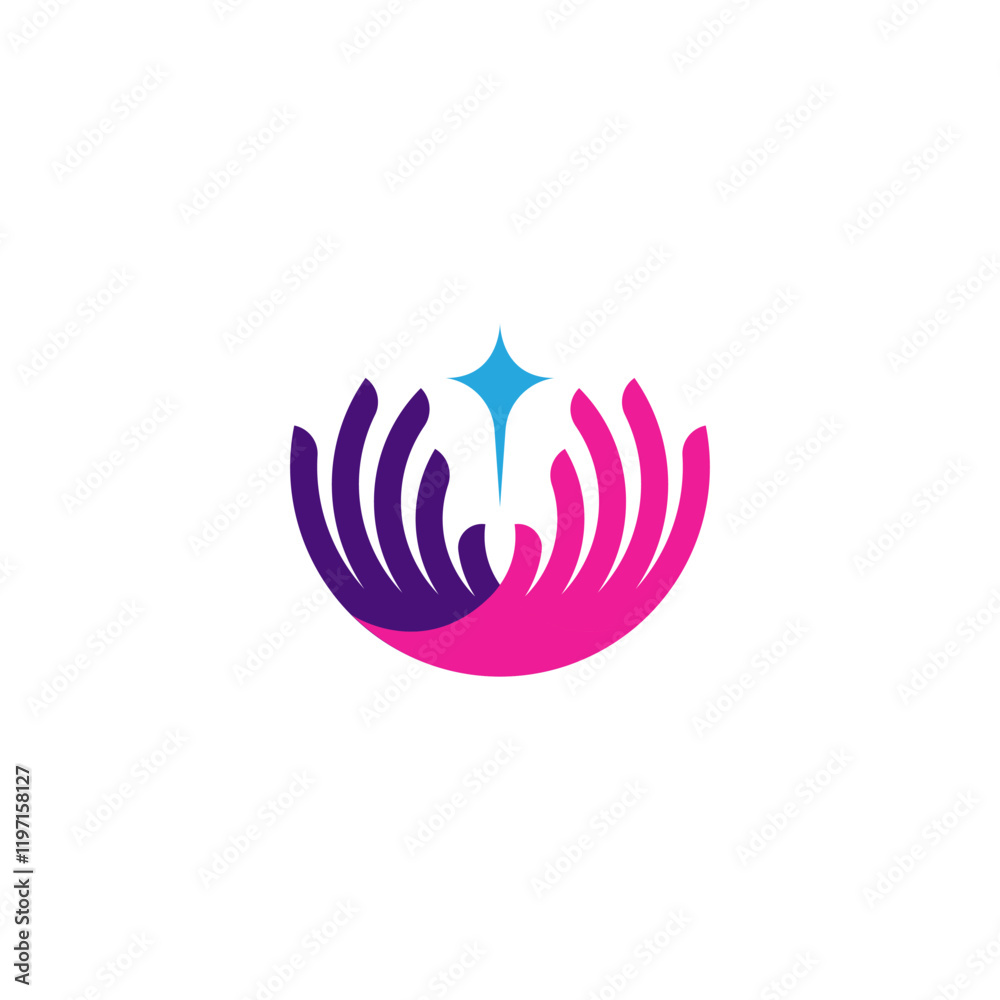 Fototapeta premium faith care icon logo design illustration