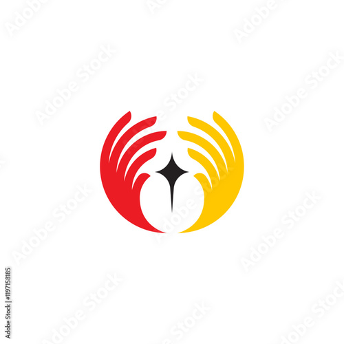 faith care icon logo design illustration