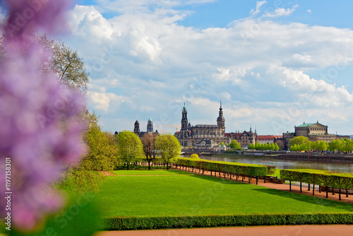 Panoramic view of Old Town of Dresden, Saxony, Germany
