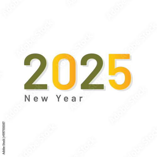 happy new year 2025, vector design, new year celebration