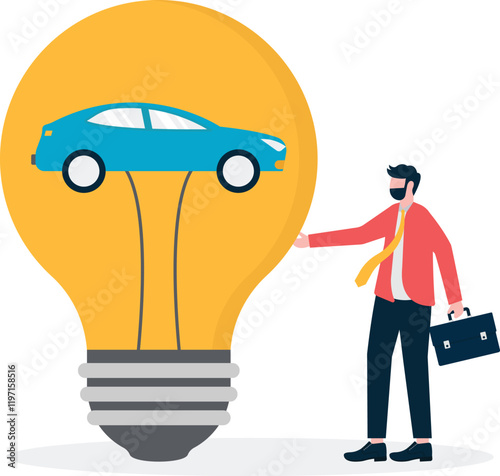 Social media illustration, business concept, web design

