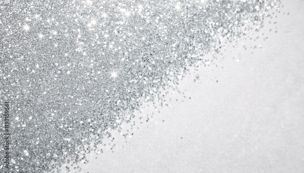 Fototapeta premium silver glitter effect with sparkles and paper texture