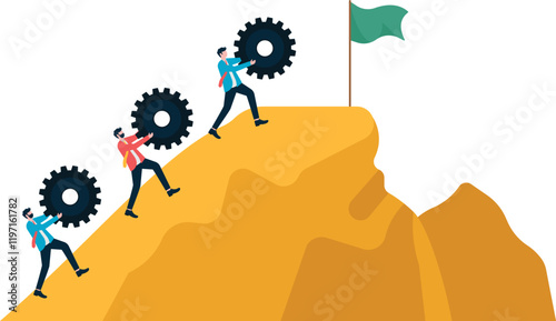 Social media illustration, business concept, web design

