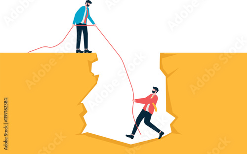 Social media illustration, business concept, web design

