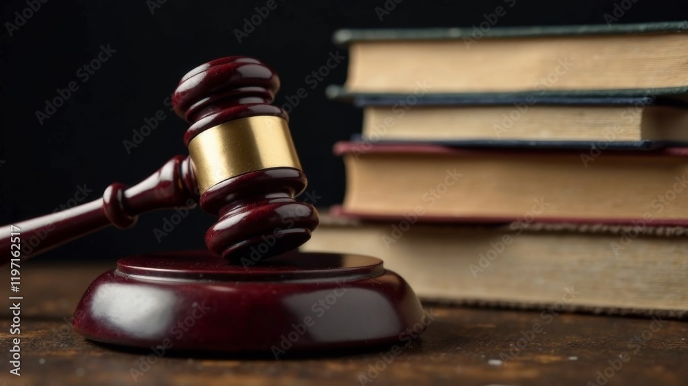 Obraz premium The judge's gavel is on the judge's desk. The hammer of justice.