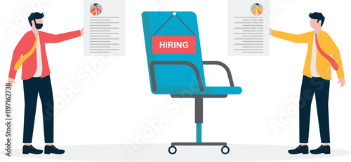 Social media illustration, business concept, web design

