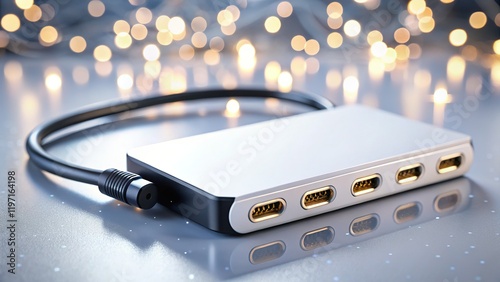 High-Quality TV Splitter for Home Theater Setup - Product Photography photo