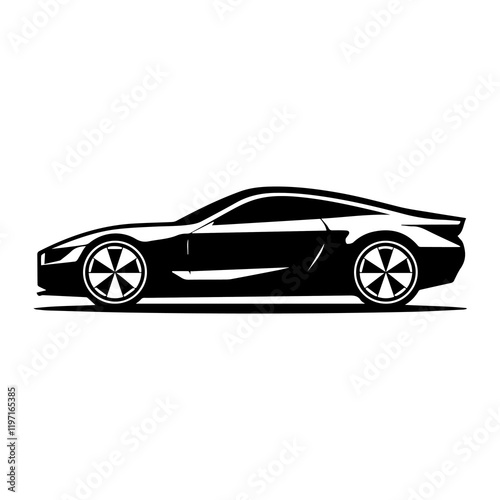 car silhouette, car vector image, car 