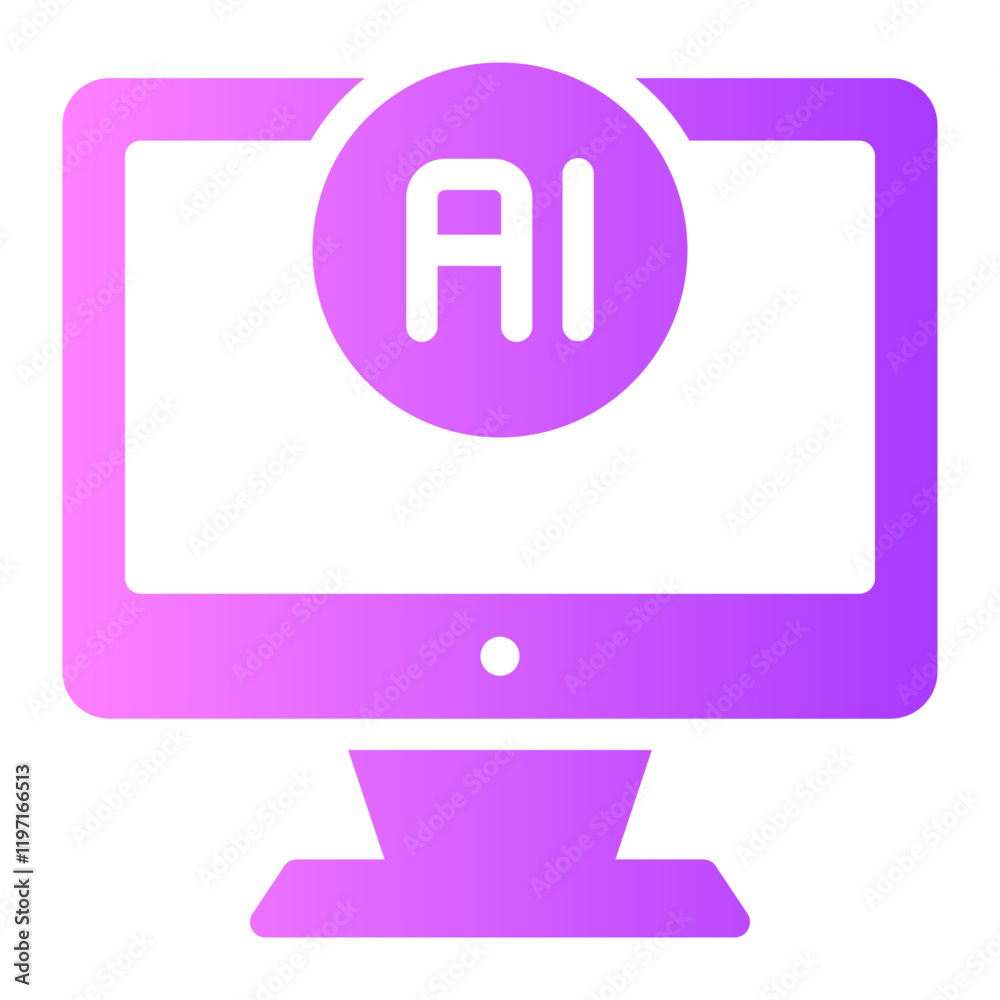 computer gradient icon computer gradient icon