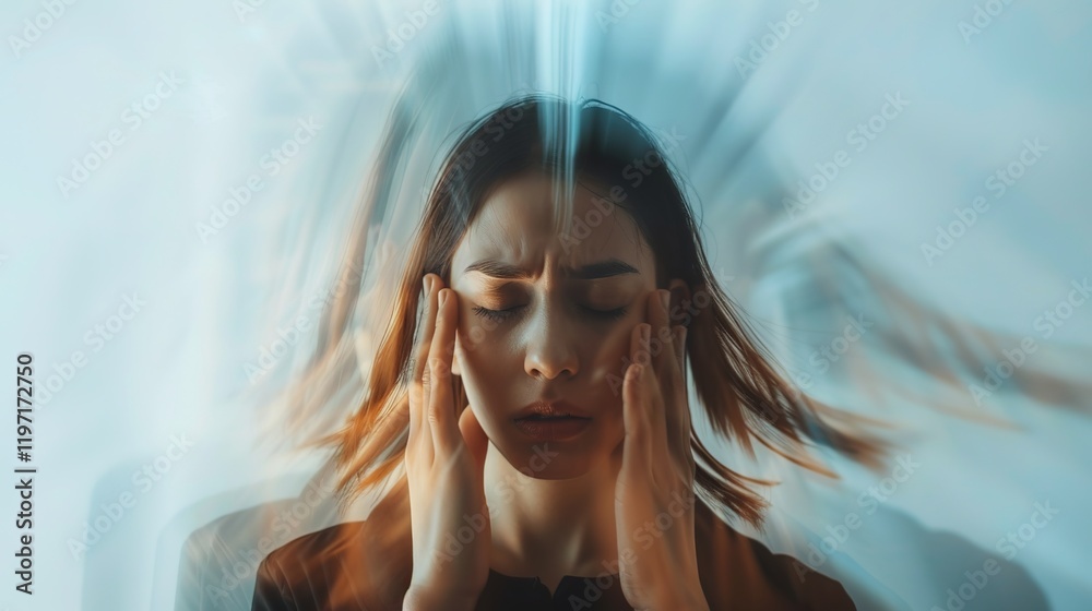 Fototapeta premium Decoding the Visuals of Dizziness Symptoms: Unraveling Disorienting Sensations