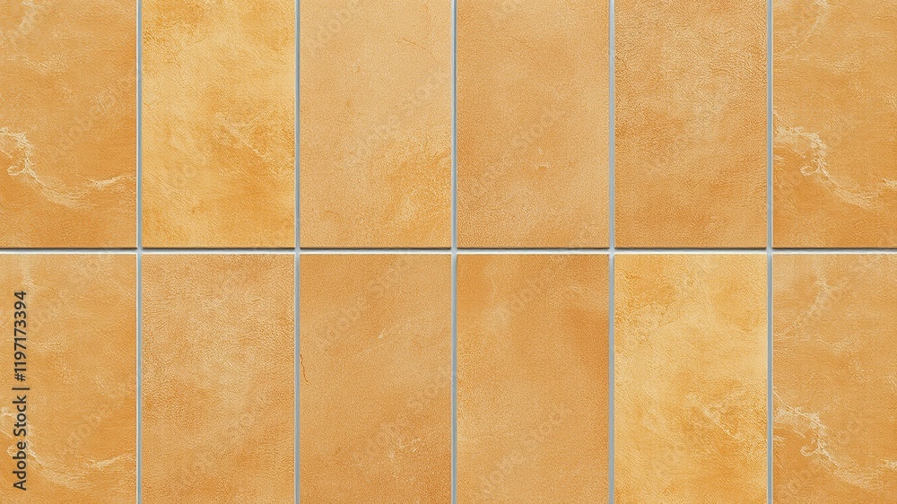 Fototapeta premium Brown Yellow Ceramic Bathroom Floor Tiles, 4K, High Resolution