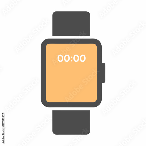 Minimalist Smartwatch Vector Design.