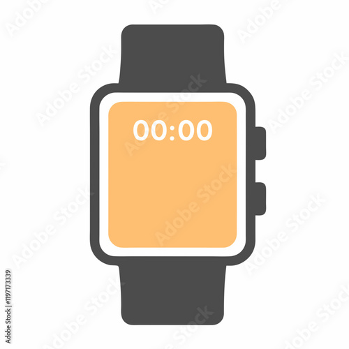 Minimalist Smartwatch Vector Design.