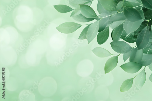 Green Leaf Abstract Background Illustration