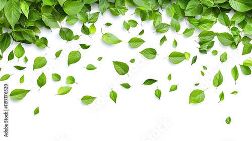 Vibrant Green Leaves: A Fresh, Natural, and Serene Cascade