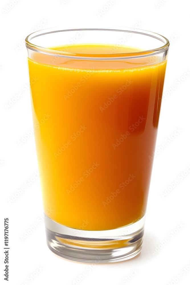 Fresh Orange Juice in Glass, Refreshing Drink Fresh Orange Juice in Glass, Refreshing Drink