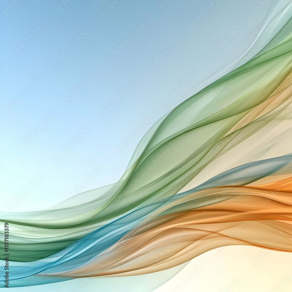 Obraz premium Abstract Flowing Waves Background Illustration