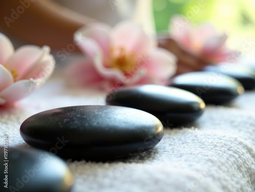 Hot Stone Massage Relaxation Blissful Spa
