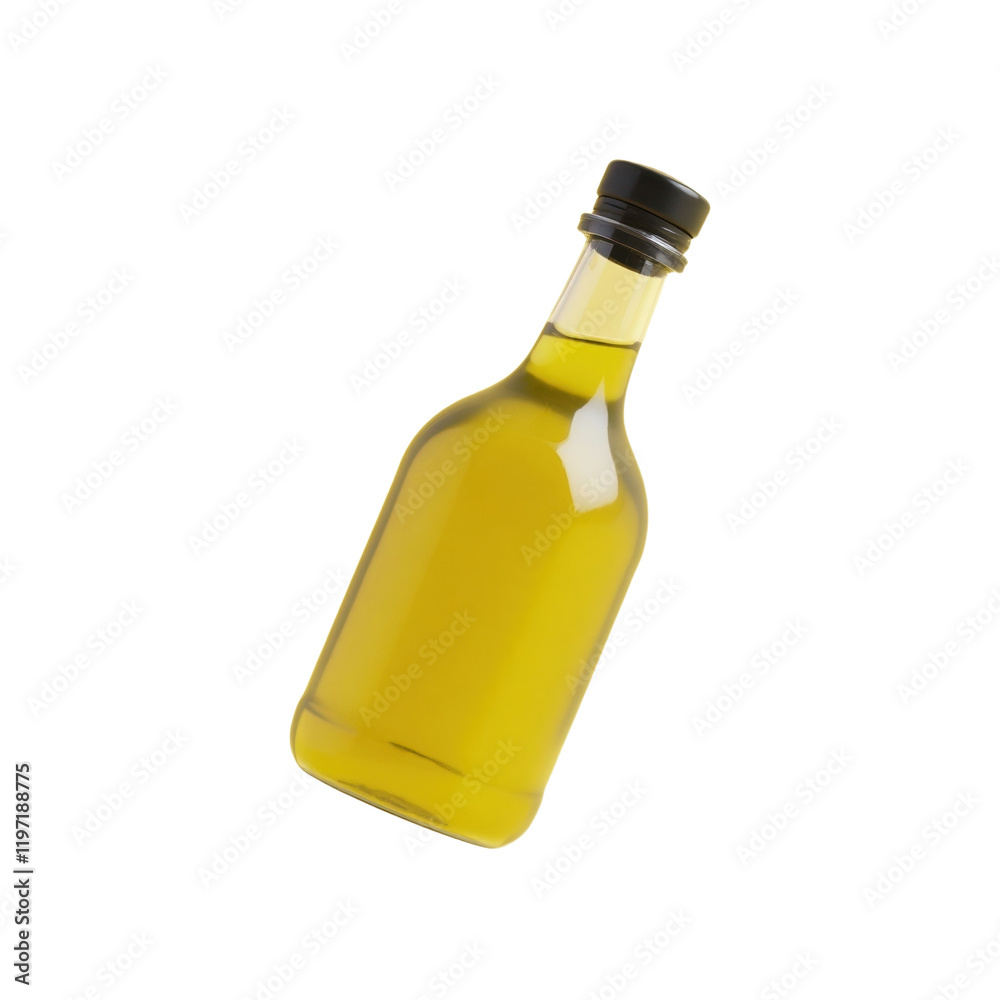 glass bottle of yellow liquid on a pale yellow background glass bottle of yellow liquid on a pale yellow background