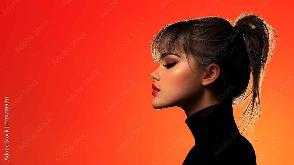A high-definition professional portrait, featuring a subject with sharp features illuminated by diffused lighting, set against a vivid red background for dramatic effect. Ultra-Realistic, Photo A high-definition professional portrait, featuring a subject with sharp features illuminated by diffused lighting, set against a vivid red background for dramatic effect. Ultra-Realistic, Photo