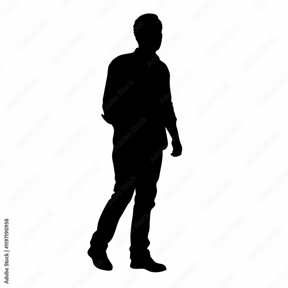 A man Walking With Stylish Pose AI generated Vector A man Walking With Stylish Pose AI generated Vector