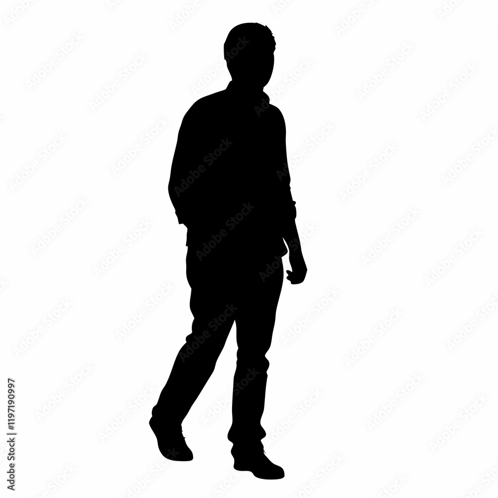 A man Walking With Stylish Pose AI generated Vector A man Walking With Stylish Pose AI generated Vector