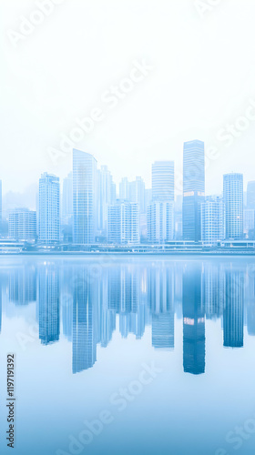 Cityscape Reflection Illustration