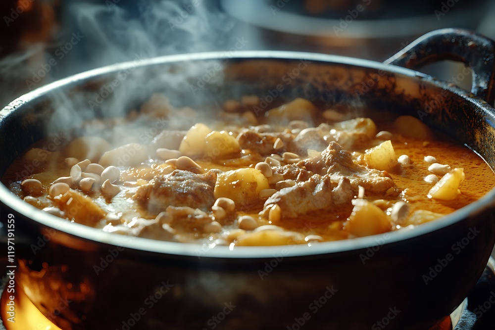 A beautiful and delicious hot massaman curry