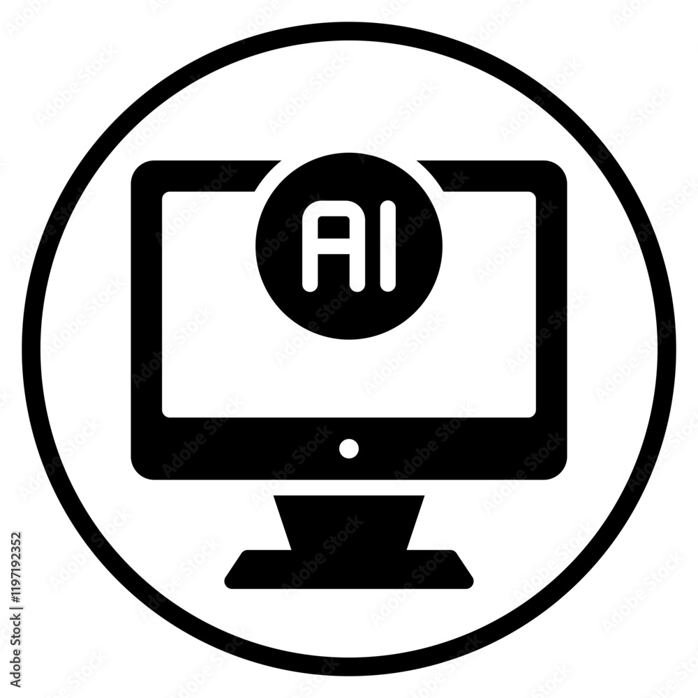 computer glyph icon computer glyph icon