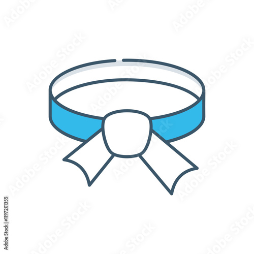 Taekwondo Belt vector icon
