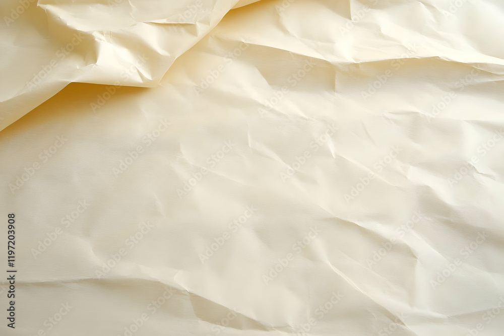 Obraz premium Cream Wrinkled Paper Texture Background