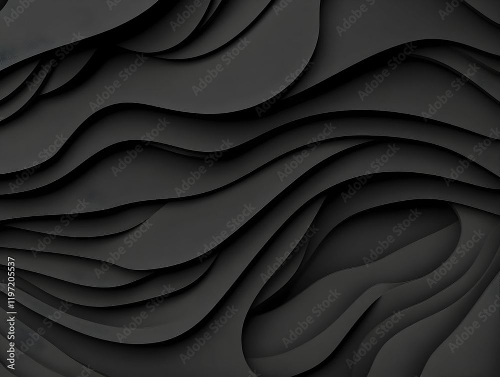Obraz premium Dark Abstract 3D Wave Background