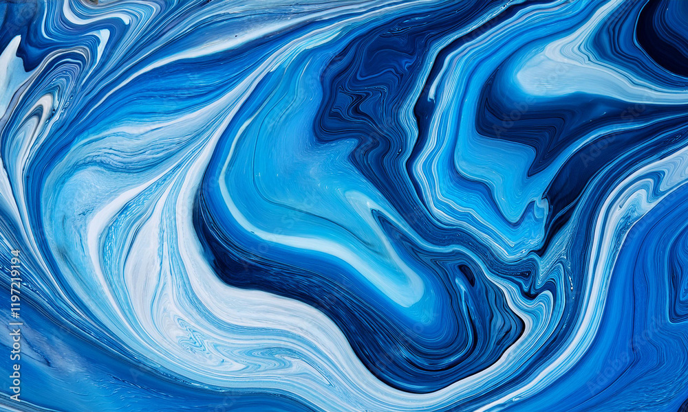 Obraz premium Blue sea waves texture, blue marble pattern design