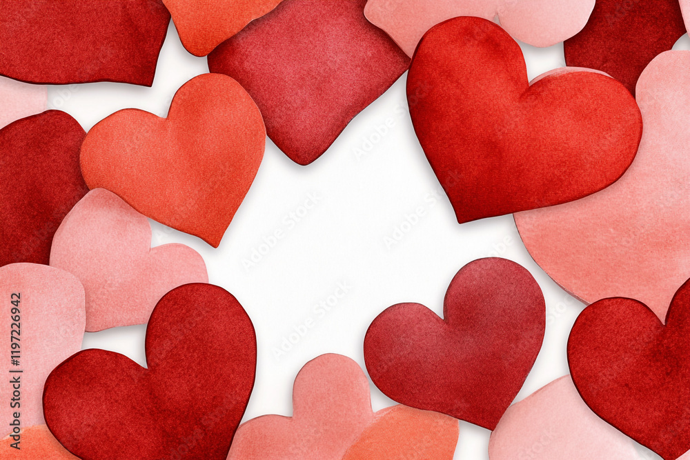 Obraz premium A minimalist abstract design with geometric heart patterns - Perfect for modern art and creative projects