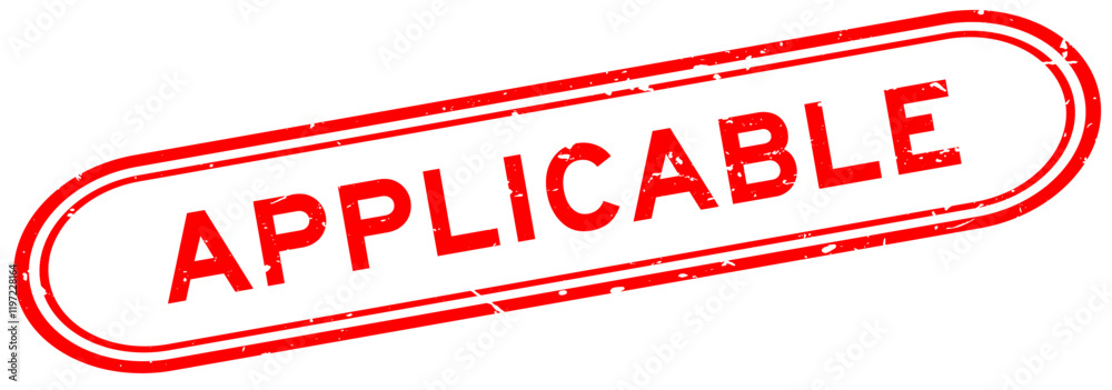 Grunge red applicable word rubber seal stamp on white background Grunge red applicable word rubber seal stamp on white background