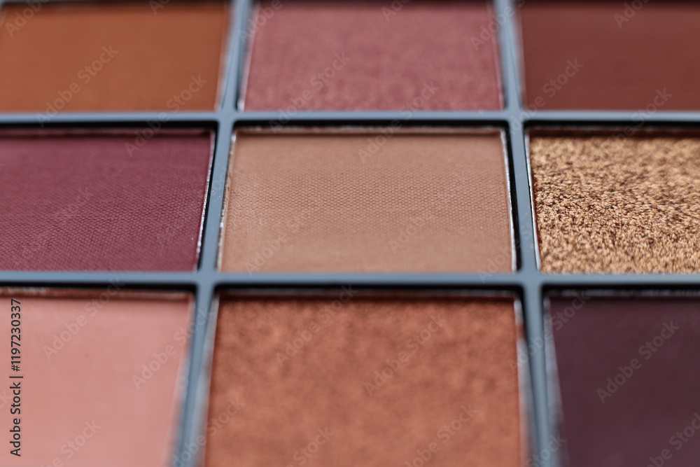 Fototapeta premium Makeup eyeshadow palette . Top view.